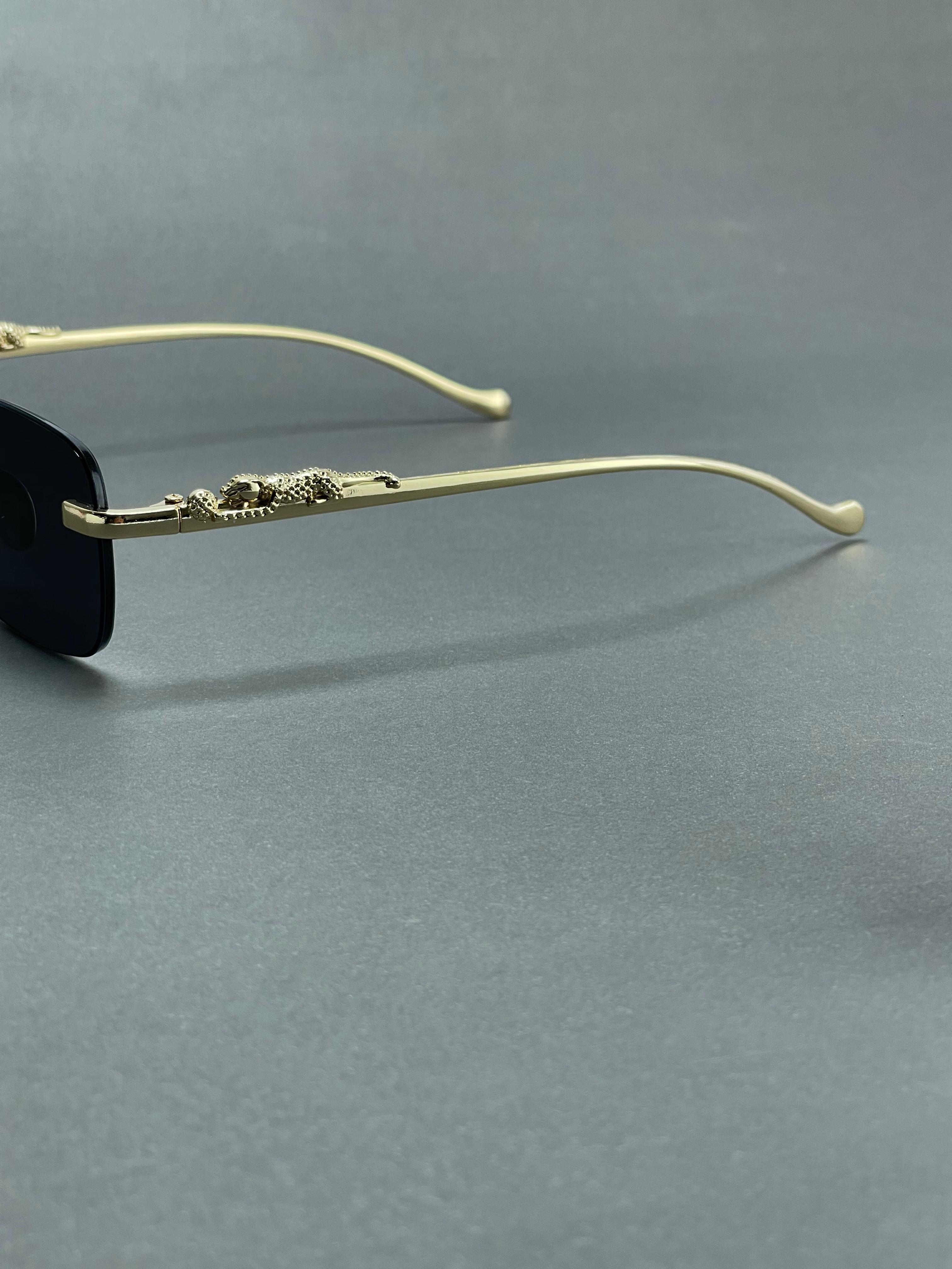 Rimless rectangular sunglasses