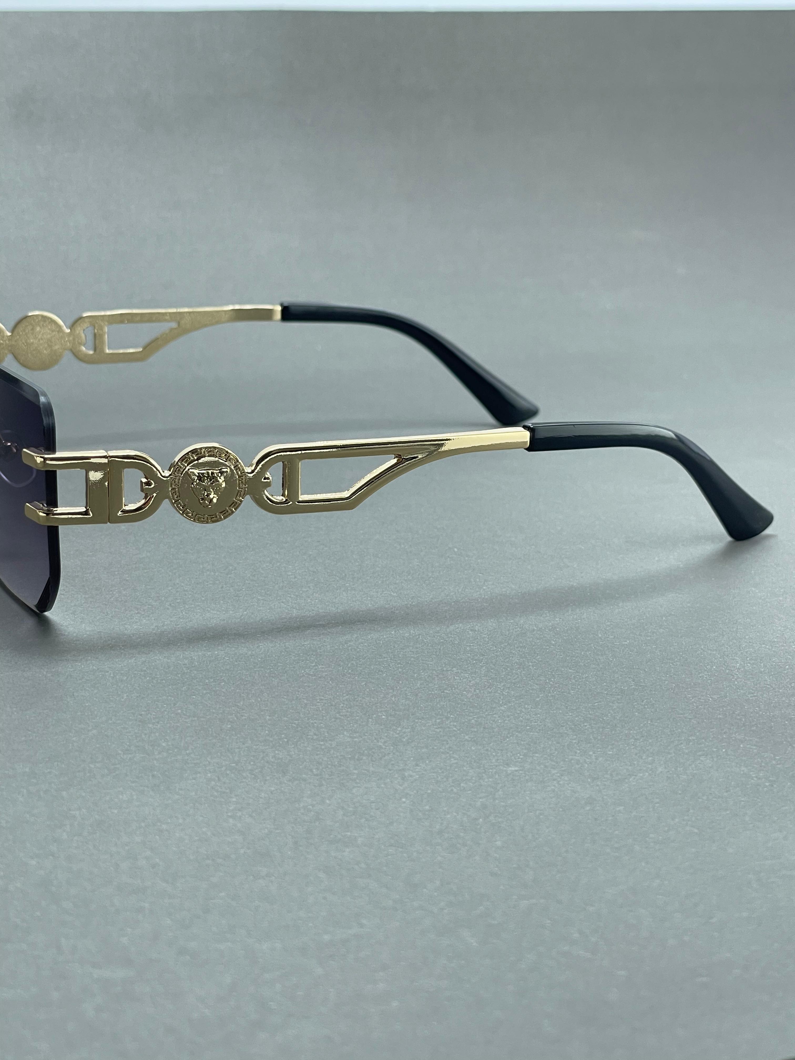 Luxurious gold sunglasses